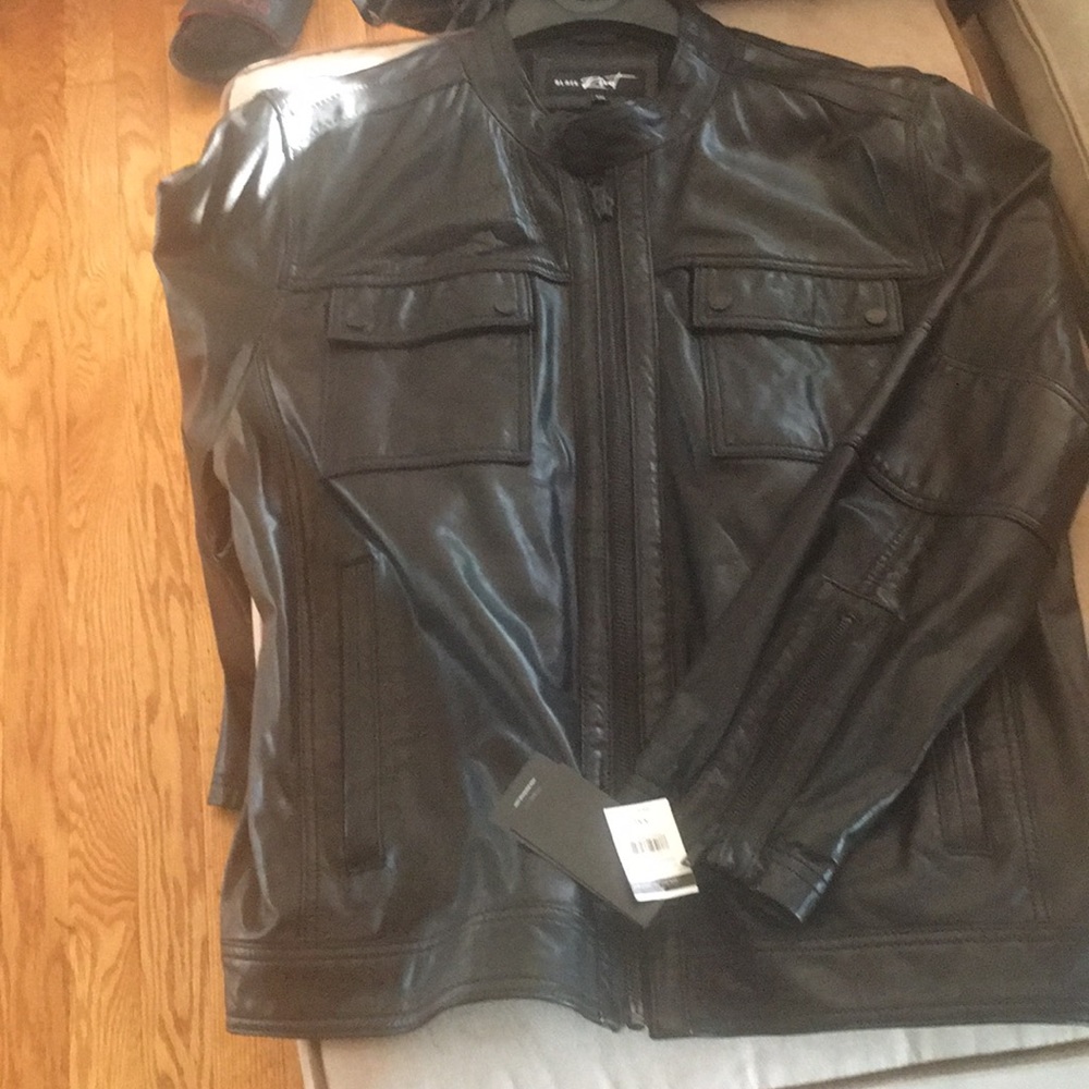 Black leather men’s jacket
